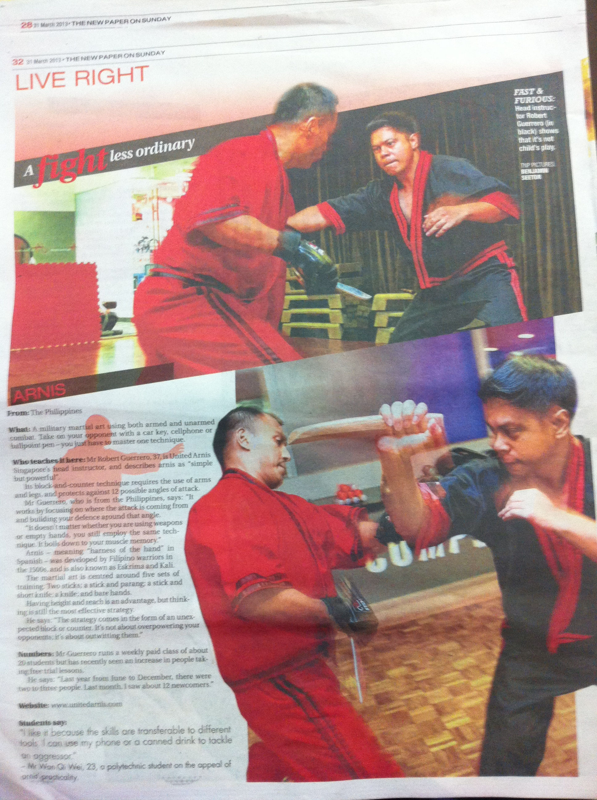 Guerrero Arnis New Paper Article